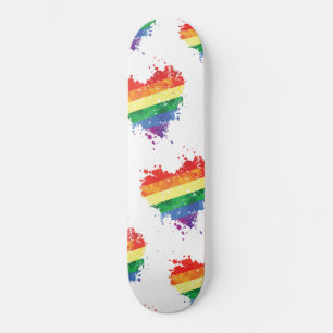 Skateboard - Regenboog Hart