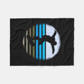 Skateboard  Retro Fleece Deken (Voorkant (Horizontaal))