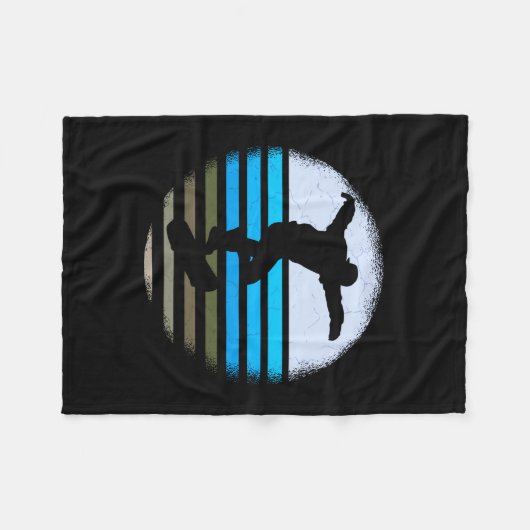 Skateboard  Retro Fleece Deken (Voorkant (Horizontaal))