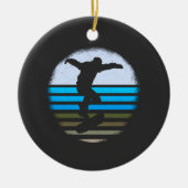 Skateboard  Retro Keramisch Ornament (Voorkant)
