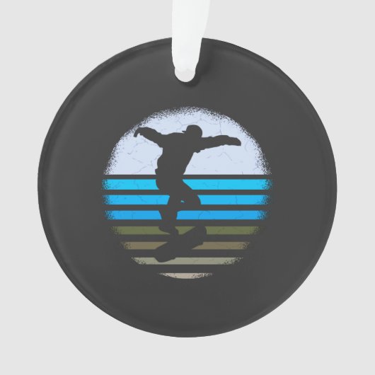 Skateboard Retro Ornament (voorkant)