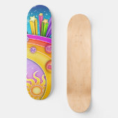 Skateboard - Retro Pop Art 60ties Sky (Voorkant)