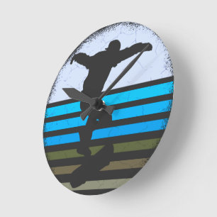 Skateboard Retro Ronde Klok