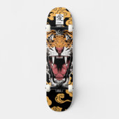 SKATEBOARD ROARING TIGER MET CLOUD PATROON (Voorkant)