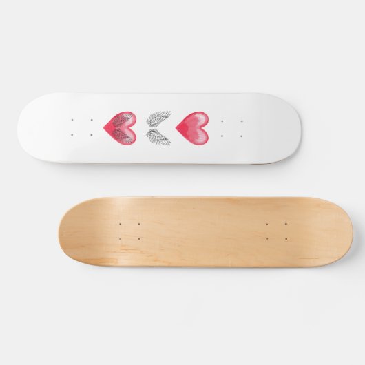 Skateboard, Rode Hart Persoonlijk Skateboard (Horizontaal)