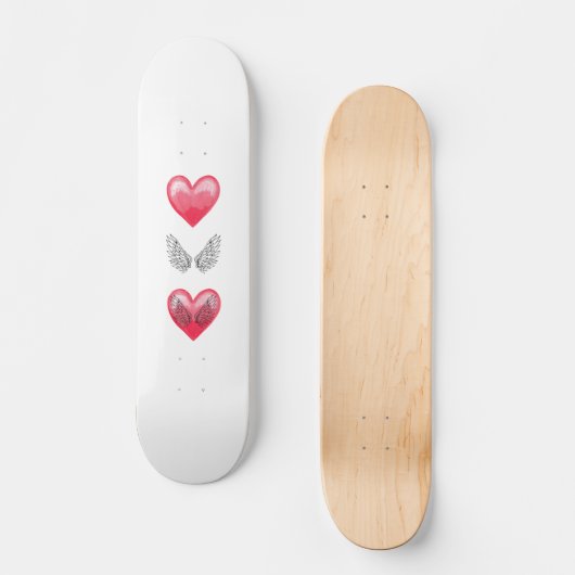 Skateboard, Rode Hart Persoonlijk Skateboard (Voorkant)