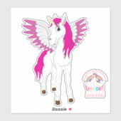 Skateboard Roze Cute Unicorns Sticker (Vel)