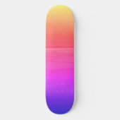 Skateboard Roze Geel Oranje Beach Sunset (Voorkant)