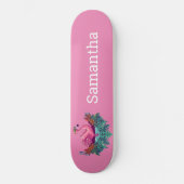 Skateboard Roze Glitter Flamingo (Voorkant)
