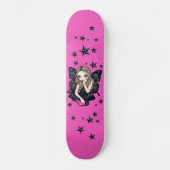 Skateboard, roze gothic fairy persoonlijk skateboard (Voorkant)