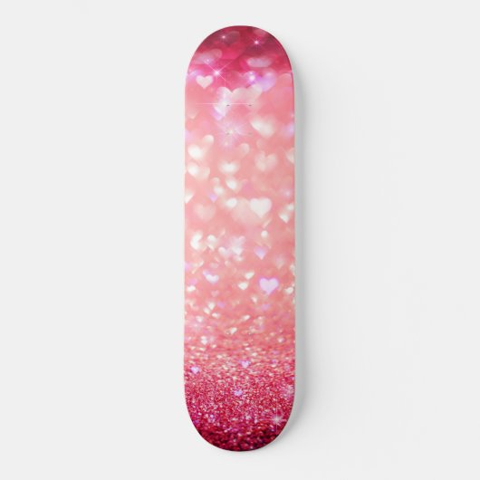 Skateboard - Roze harten (Voorkant)