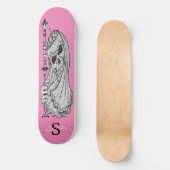 skateboard Roze SMILING GIRLY Skull (Voorkant)