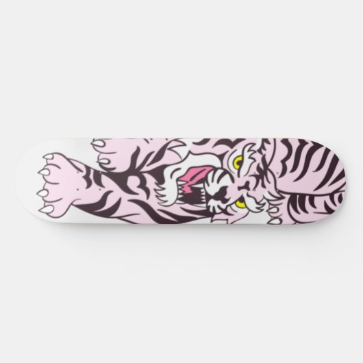 Skateboard roze Tiger (Horizontaal)