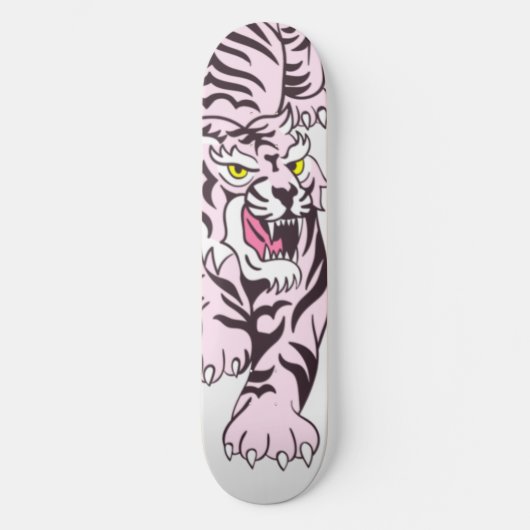 Skateboard roze Tiger (Voorkant)