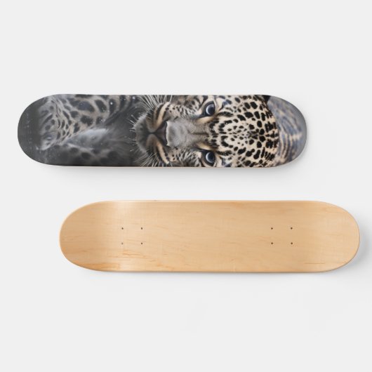  Skateboard Salvaje leopardo con mirada intensa (Horizontaal)