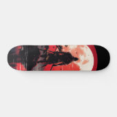 Skateboard Samurai Japonés Vigilando En La Noche (Horizontaal)