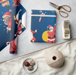 Skateboard Santa Cadeaupapier