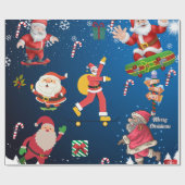 Skateboard Santa Cadeaupapier (Vlak)