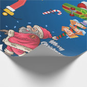 Skateboard Santa Cadeaupapier (Hoek)