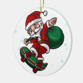 Skateboard Santa Claus Keramisch Ornament (Links)