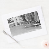 skateboard, schaats, park, voet, trendy, teen, fri rechthoekige sticker (Envelop)