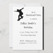 Skateboard Schaatspark Feest Uitnodigen Kaart (Achterkant)