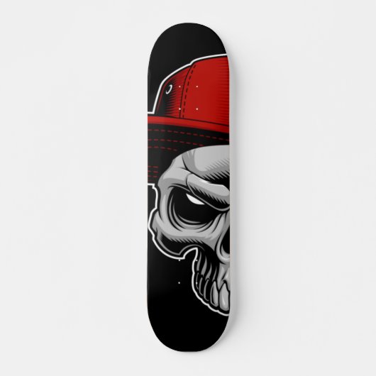 Skateboard - Schedel met pet (Voorkant)