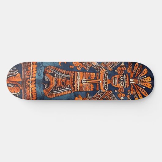 Skateboard Set Azteken Stil Mexico Mittelamer. (Horizontaal)