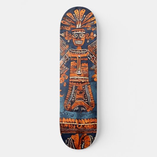 Skateboard Set Azteken Stil Mexico Mittelamer. (Voorkant)