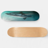 Skateboard Shark hongerige roofdier. (Horizontaal)
