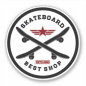 Skateboard Shop 4-inch Kiss Cut Vinyl Sticker (Voorkant)