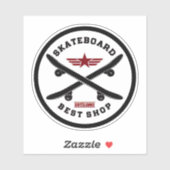 Skateboard Shop 4-inch Kiss Cut Vinyl Sticker (Vel)