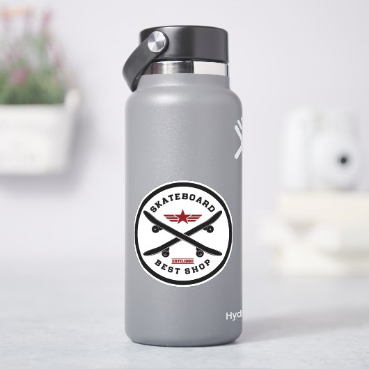 Skateboard Shop 4-inch Kiss Cut Vinyl Sticker (HydroFlask)