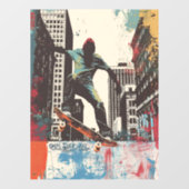 Skateboard Shop Wall Art Riding A Rail Raamsticker (Vel)