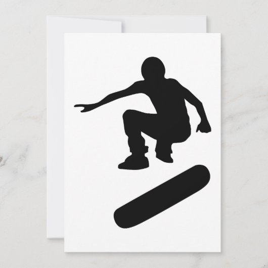 skateboard silhouet kaart (Voorkant)