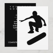 skateboard silhouet kaart (Voorkant / Achterkant)
