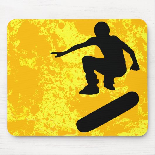 skateboard. silhouettes. muismat (Voorkant)