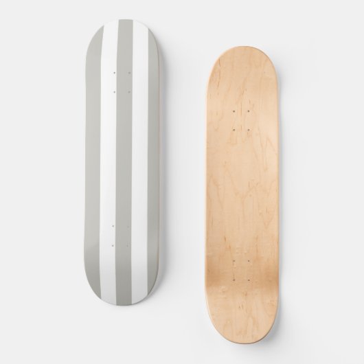 Skateboard Simple Grey & White Stripe (Voorkant)