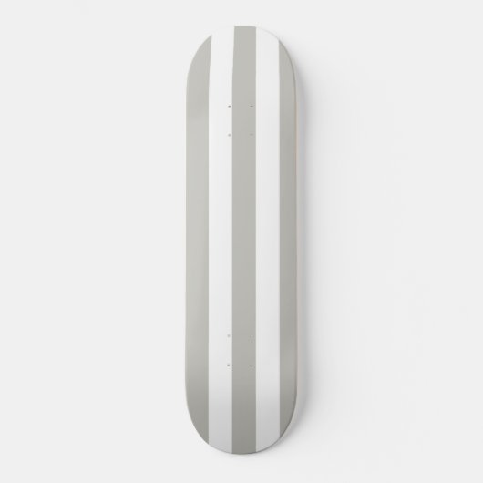 Skateboard Simple Grey & White Stripe (Voorkant)