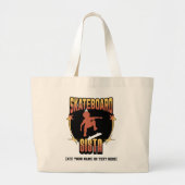 SKATEBOARD SISTA Afro Skateboarden Aangepaste naam Grote Tote Bag (Voorkant)