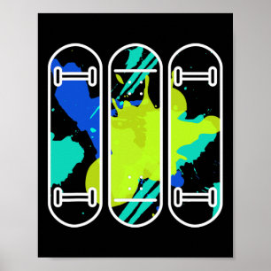Skateboard Skate Skateboarden 90s Esthetiek Schild Poster