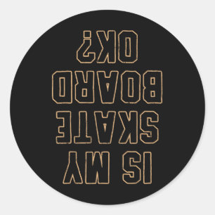 Skateboard Skateboarden Cadeau Voor Skateboarders Ronde Sticker
