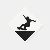 Skateboard Skateboarden Leuk Silhouet Servet (Hoek)