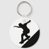 Skateboard Skateboarden Leuk Silhouet Sleutelhanger (Voorkant)