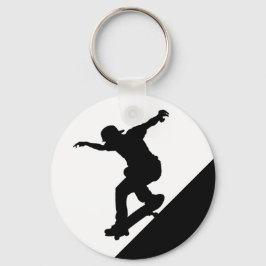 Skateboard Skateboarden Leuk Silhouet Sleutelhanger