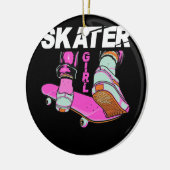 Skateboard Skateboarden voor meisjes Keramisch Ornament (Links)