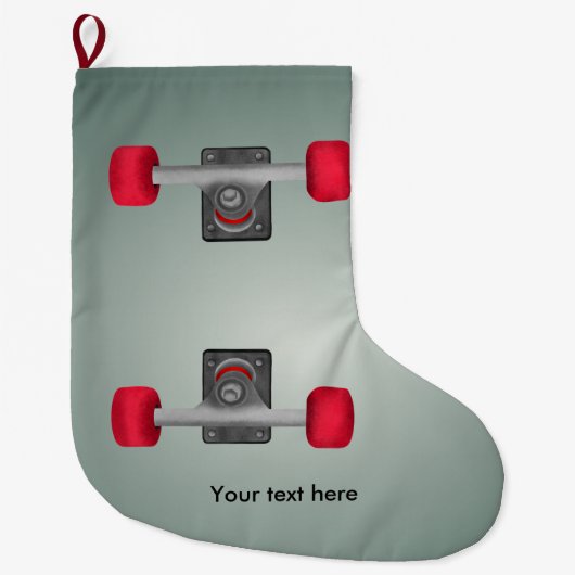 Skateboard Skateboarden Wielen en Trucks Grote Kerstsok (Voorkant)