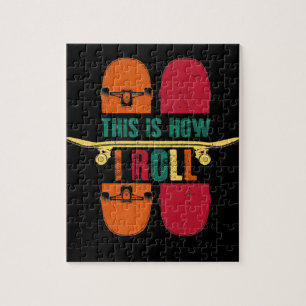 Skateboard Skateboarder Gift Funny Legpuzzel