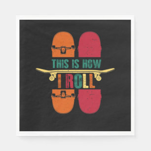 Skateboard Skateboarder Gift Funny Servet