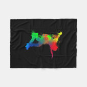 Skateboard Skateboarder - Moderne Kunst Skateboard Fleece Deken (Voorkant (Horizontaal))